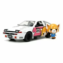Jada Toys Aggretsuko 1/24 Hollywood Rides 1986 Toyota Trueno Avec Aggretsuko Figurine