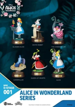BEAST KINGDOM Alice Au Pays Des Merveilles Pack 6 Statuettes Mini Diorama Stage 10 Cm