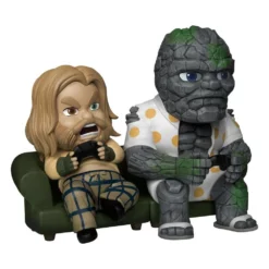 BEAST KINGDOM Avengers : Endgame Figurine Mini Egg Attack Bro Thor & Korg Game Time Heo Emea Exclusive 8 Cm