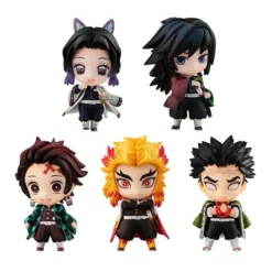 MegaHouse Demon Slayer: Kimetsu No Yaiba Pack 5 Trading Figures Tanjiro & The Hashira Mascot Set A 5 Cm