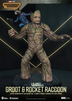 BEAST KINGDOM Les Gardiens De La Galaxie 3 Statuette 1/1 Groot & Rocket Raccoon 220 Cm