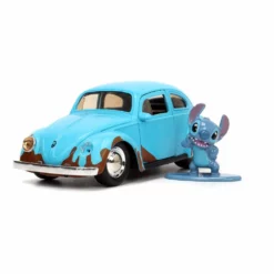 Jada Toys Lilo & Stitch 1/32 Hollywood Rides Blue Volkswagen Beetle Avec Figurine