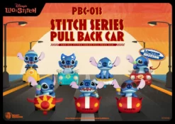 BEAST KINGDOM Lilo & Stitch Pull Back Car Series Pack 6 Voitures à Friction Blind Box