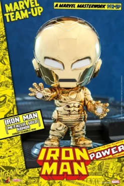 Hot Toys Marvel Comics Figurine Cosbaby (s) Iron Man (metallic Gold Armor) 10 Cm