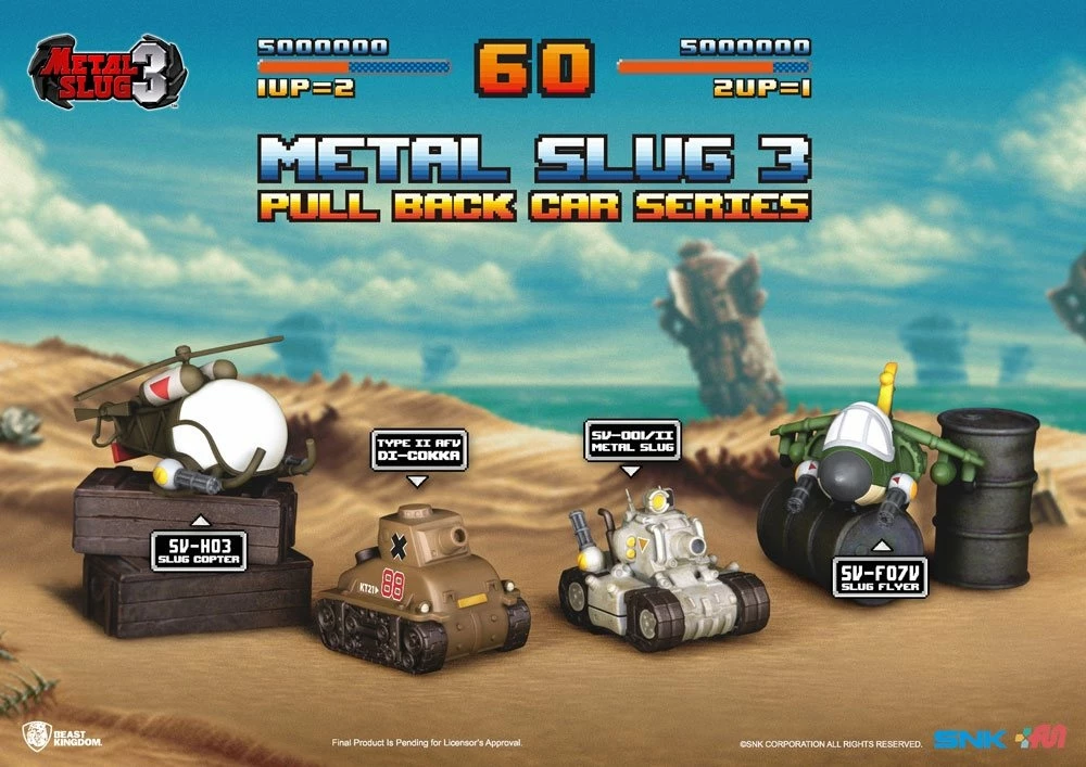 BEAST KINGDOM Metal Slug 3 Pull Back Car Series Set 4 Voitures à Friction 2 BEAST KINGDOM Metal Slug 3 Pull Back Car Series Set 4 Voitures à Friction