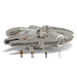 JAZWARES Star Wars Micro Galaxy Squadron Feature Véhicule Avec Figurines Millennium Falcon 22 Cm