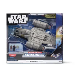 JAZWARES Star Wars Micro Galaxy Squadron Véhicule Avec Figurines Razor Crest 20 Cm