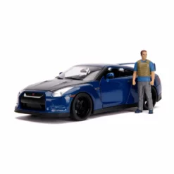 Jada Toys The Fast And Furious Hollywood Rides 1/18 2009 Nissan Skyline Gt-r R35 Avec Brian Figurine
