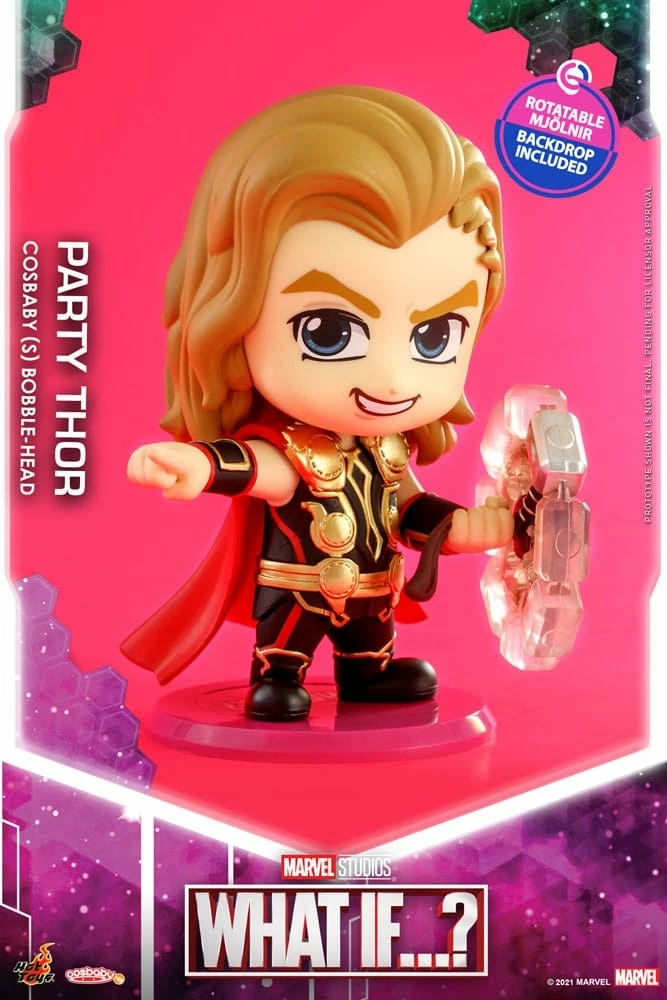 Hot Toys What If...? Figurine Cosbaby (s) Party Thor 10 Cm 3 Hot Toys What If...? Figurine Cosbaby (s) Party Thor 10 Cm